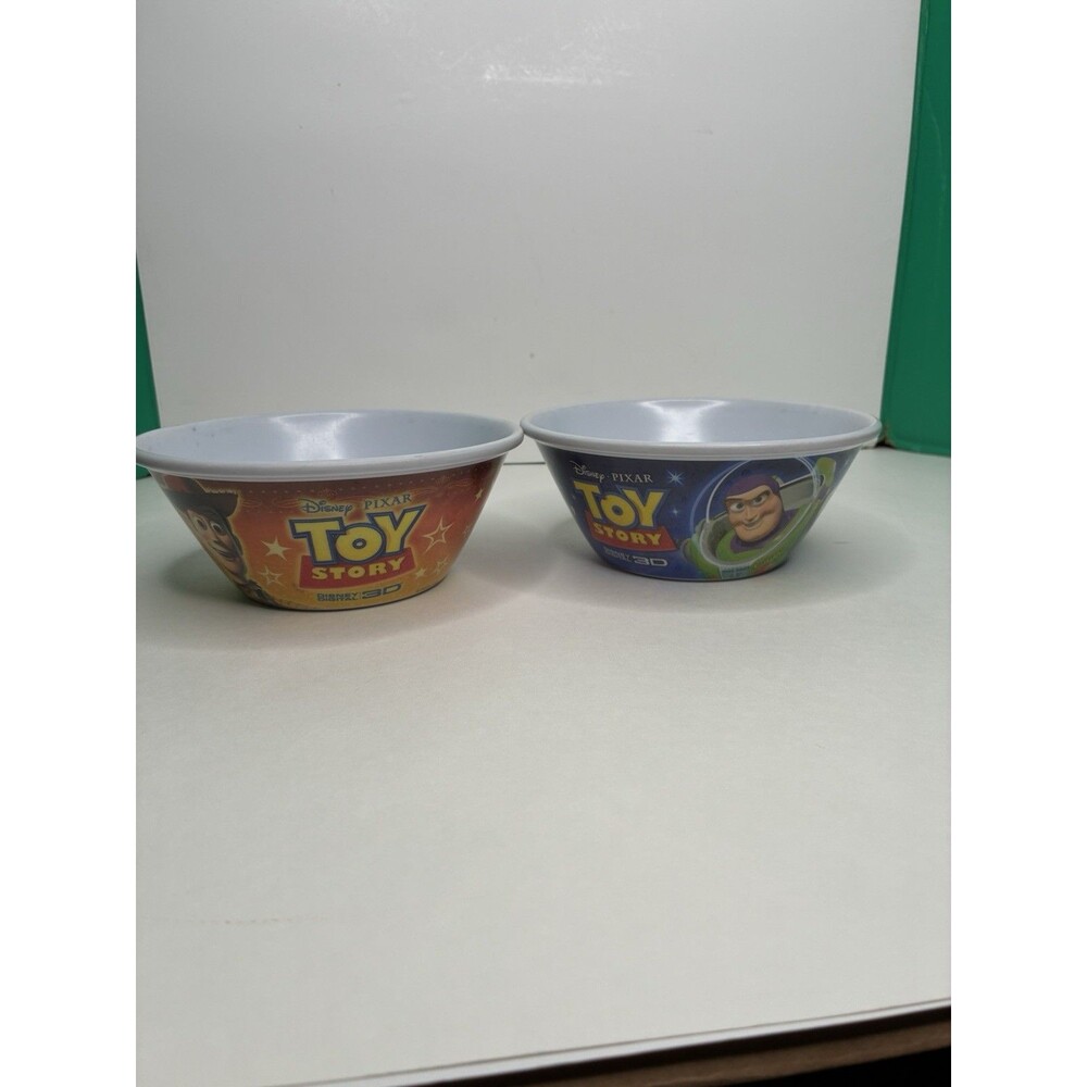 Vintage Disney Toy Story Kellogg Promotional Cereal 2 Bowl Set Woody Buzz Zurg